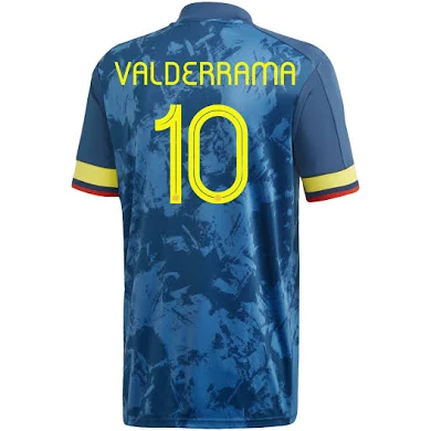 camiseta segunda equipacion Carlos Valderrama Colombia 2021