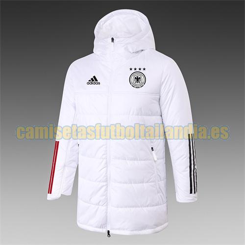 chaqueta barata de la chaqueta del paño grueso y suave del algodón adidas alemania 2021-2022 blanco encapuchado