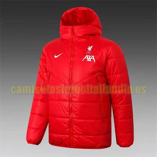 chaqueta barata de la chaqueta del paño grueso y suave del algodón nike tottenham 2021-2022 blanco rojo encapuchado