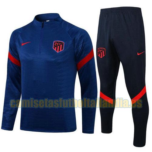 traje deportivo con media cremallera atletico madrid 2021-2022 color azul barato