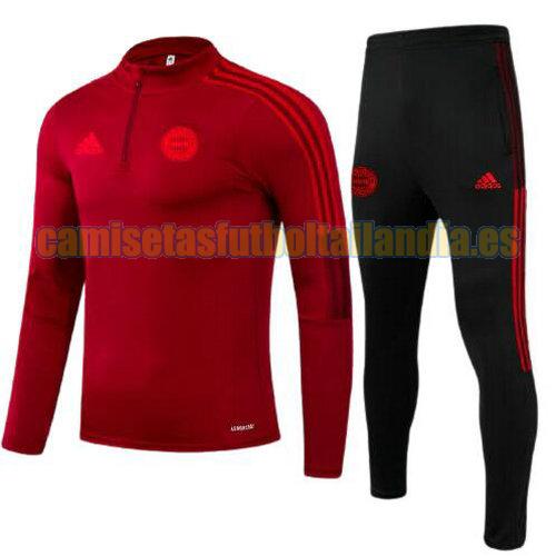 traje deportivo con media cremallera bayern munich 2021-2022 rojo barato