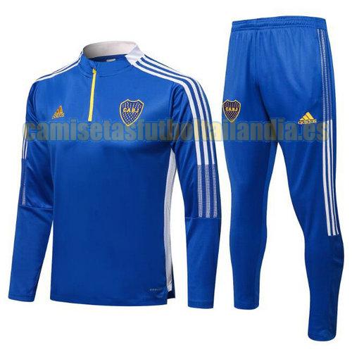 traje deportivo con media cremallera boca juniors 2021-2022 color azul barato