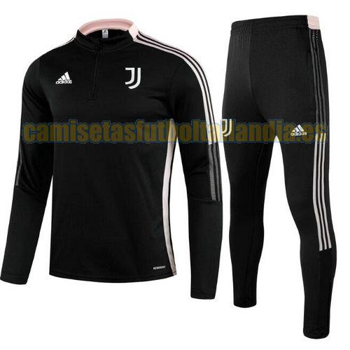 traje deportivo con media cremallera juventus 2021-2022 negro (rosa) barato