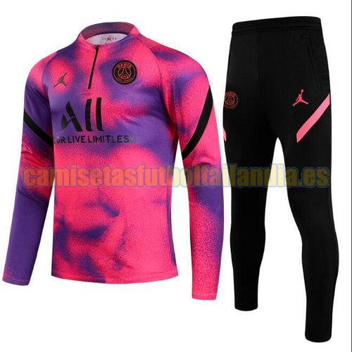traje deportivo con media cremallera psg 2021-2022 (rosado) barato